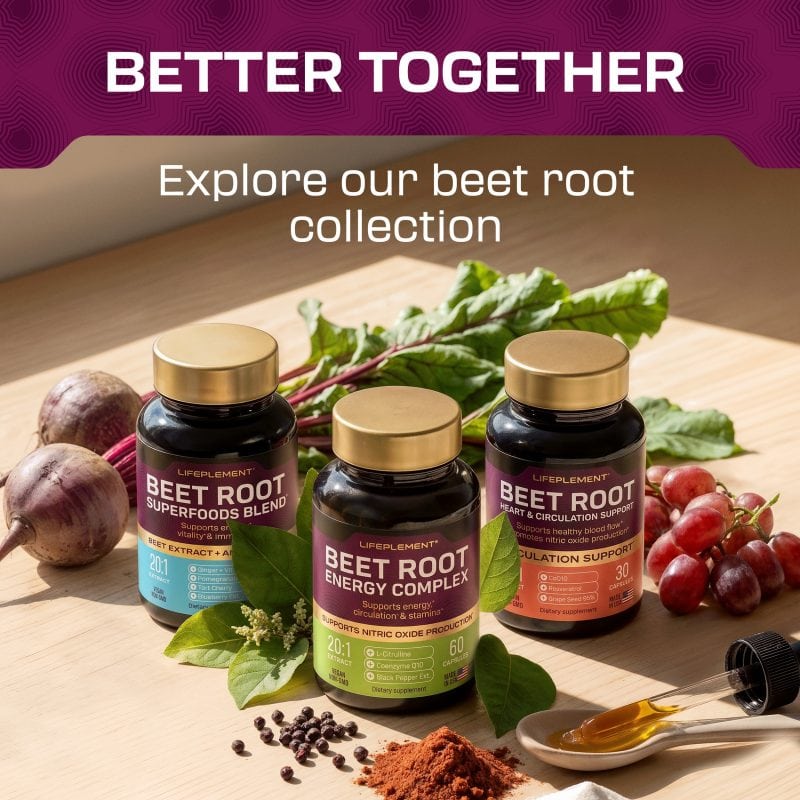 LIFEPLEMENT BeetRoot Supplements for energy and circulation support.