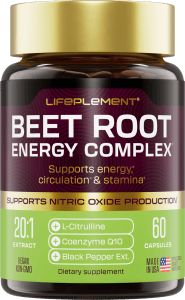 BeetRoot energy supplement with nitric oxide support and natural ingredients.