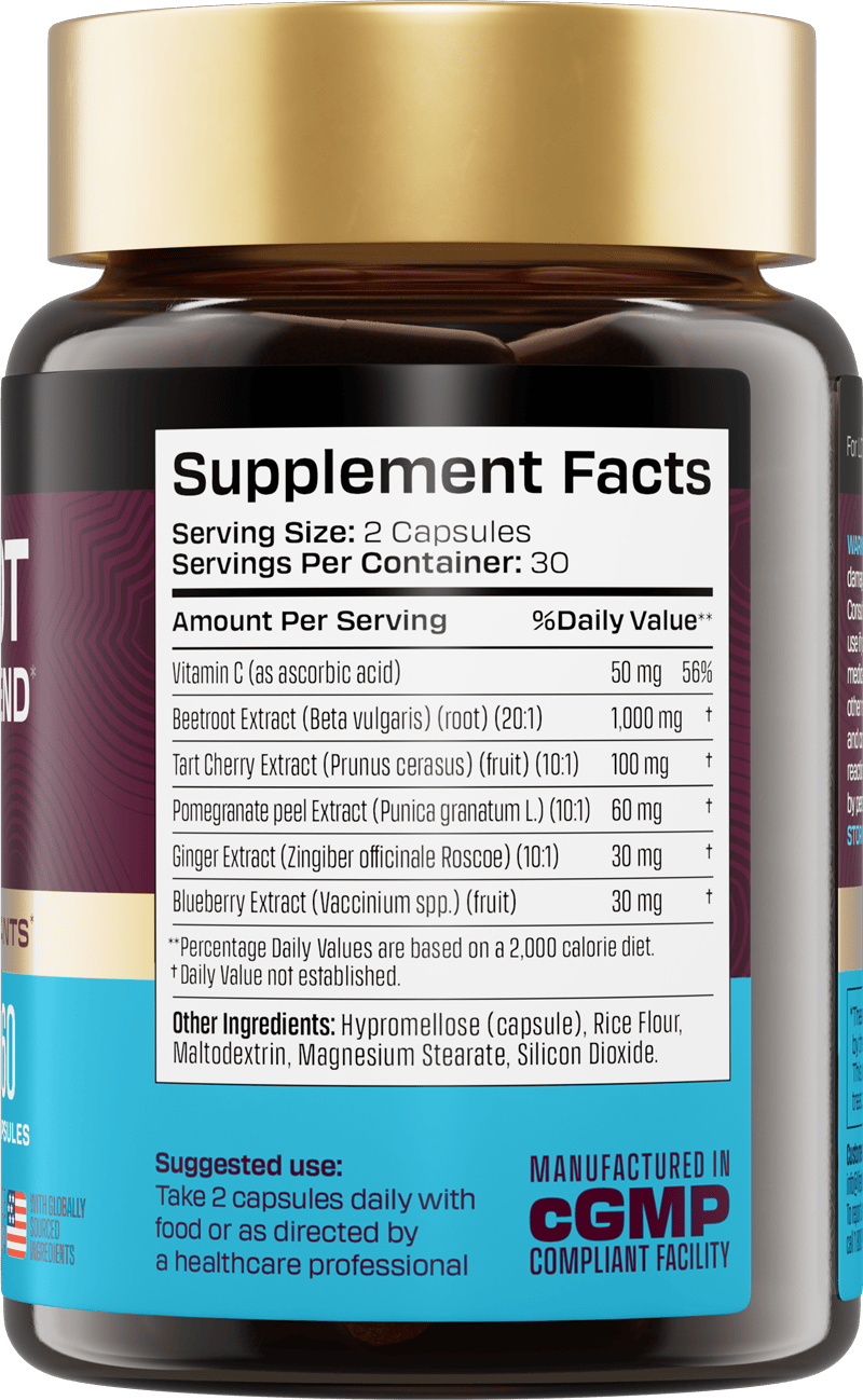 LIFEPLEMENT BeetRoot Supplements bottle with supplement facts label.